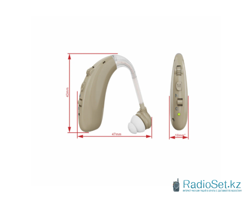Слуховой аппарат заушный со встроенным аккумулятором Hearing Aid Z-360 